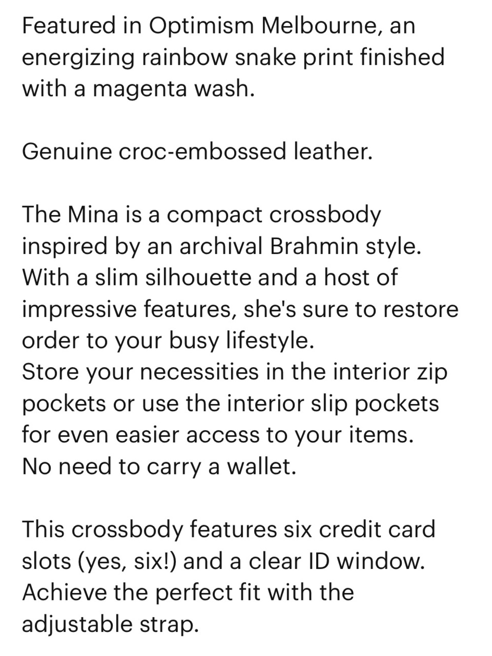 Brahmin Mina Optimism Crossbody Rainbow Bag - Picture 11 of 12